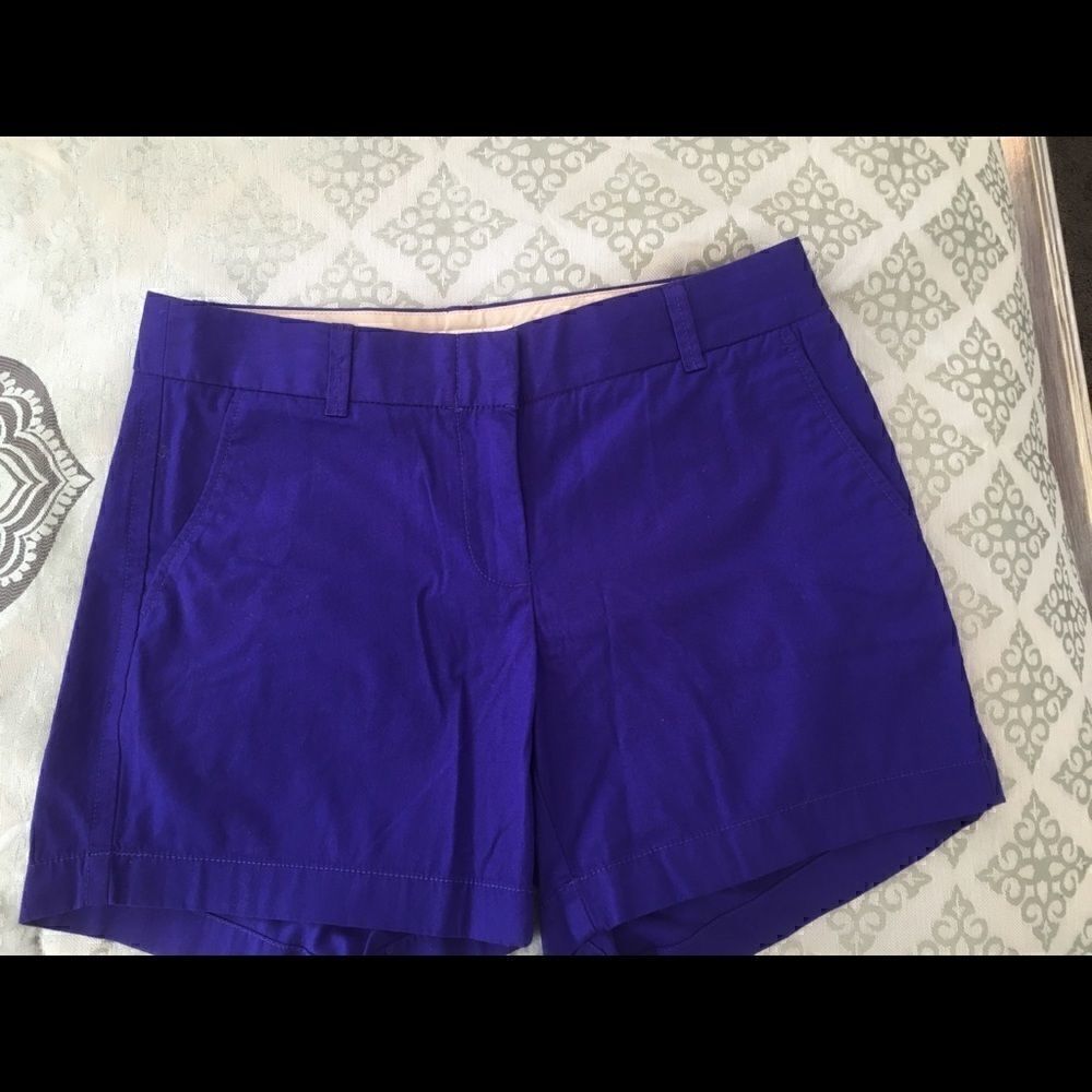 J Crew 3” inseam cobalt chino stretch shorts